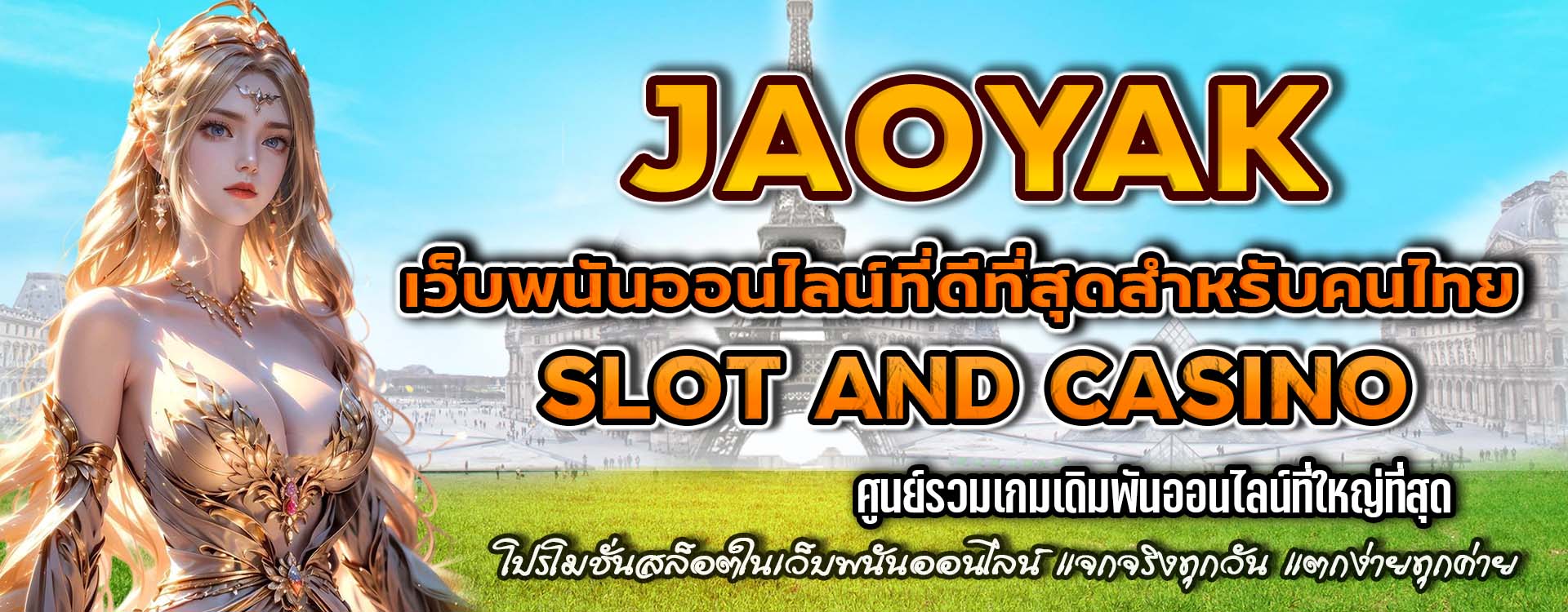 JAOYAK เว็บพนันออนไลน์ที่ตอบโจทย์นักเดิมพันยุคใหม่ โปรแรง ระบบลื่น เล่นง่าย ปลอดภัย มั่นคง จ่ายชัวร์